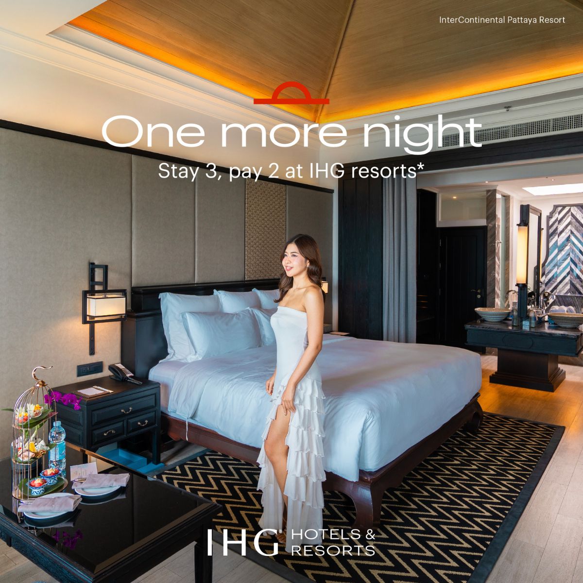 Promotional banner for InterContinental Pattaya Resort Stay 3 Pay 2 offer.